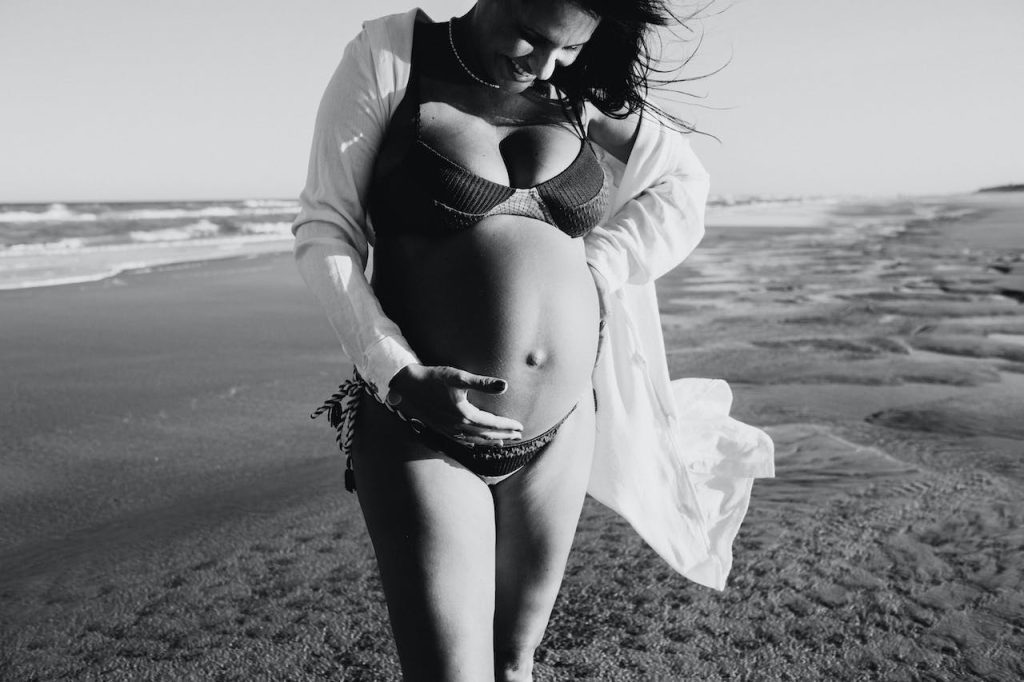 Pregnant woman Wearing Bikini